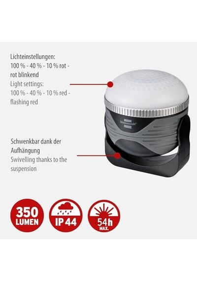 Bluetooth Mıknatıs Ve Kancalı 350 Lm Outdoor Kamp Lambası Ve Powerbank Çok Renkli