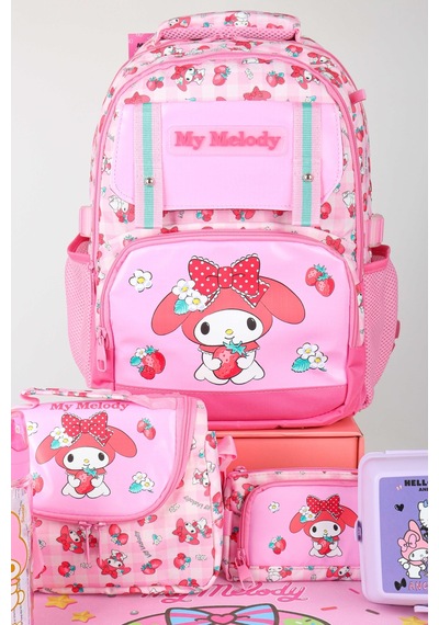 X Dekomus Lisanslı My Melody Sweet Berry Collection Okul,termoslu Beslenme Ve Kalem Çantası,beslenme Kabı,matara Açık Gri