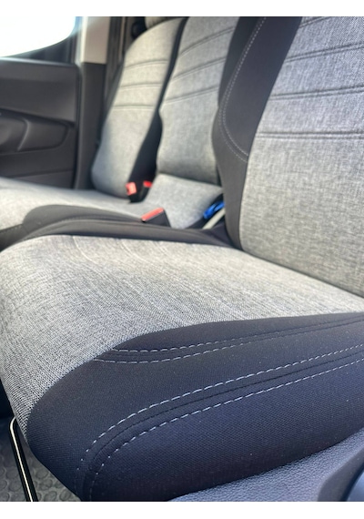 Citroen Berlingo Panelvan Uyumlu Araca Özel Oto Koltuk Kılıfı 158556 Siyah-Gri