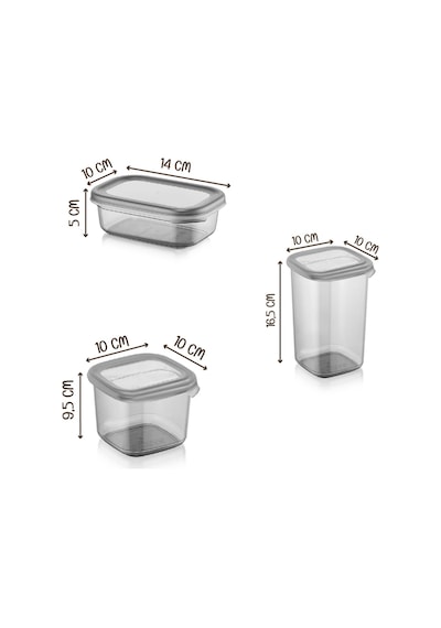 Vienev 18li Süper Set Baharat Saklama Kabı Seti Avantajlı Paket 6x 0,40, 0,45, 0,55 L Etiketli Şeffaf
