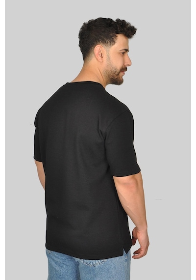 Manta 2772 Bisiklet Yaka Oversize Erkek T-shirt-29961 Siyah