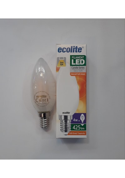 Ecolite 3'Lü Paket 4W E14 Soft Led Buji Ampul Gün Işığı 2700K