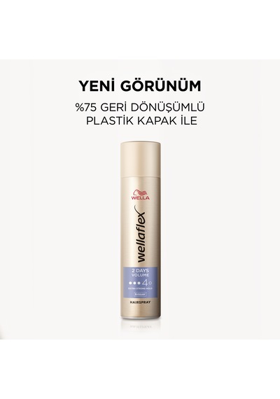 Wellaflex 2 Days Volume 2 Gün Boyunca Hacim Veren Saç Spreyi Extra Strong Hold - 75 Ml