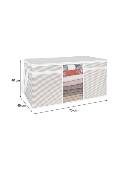 Pencereli Yastık Yorgan Hurcu 75 X 40 X 40 Cm 75 X 40 Kumaş Gri Tr Diğer