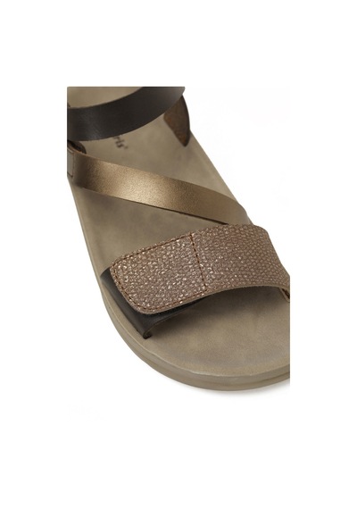 Polaris 409106.z6fx Bronz Kadın Comfort Sandalet 000000000102252290 Altın
