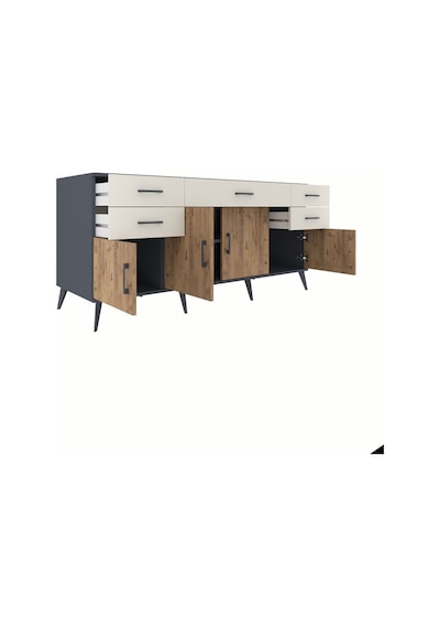 Kronos Konsol Tek Raflı 5 Çekmeceli 4 Kapaklı 176x59x83 Antrasit-çam/aytaşı Çam/aytaşı Kronos Konsol Tek Raflı 5 Çekmeceli 4 Kapaklı 176x59x83 Antrasit-çam/aytaşı Çam/aytaşı