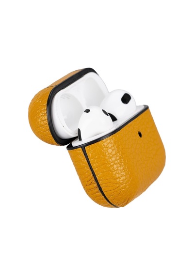 Bouletta Juni Apple Uyumlu AirPods 3.nesil Deri Kılıf Fl12 Sarı