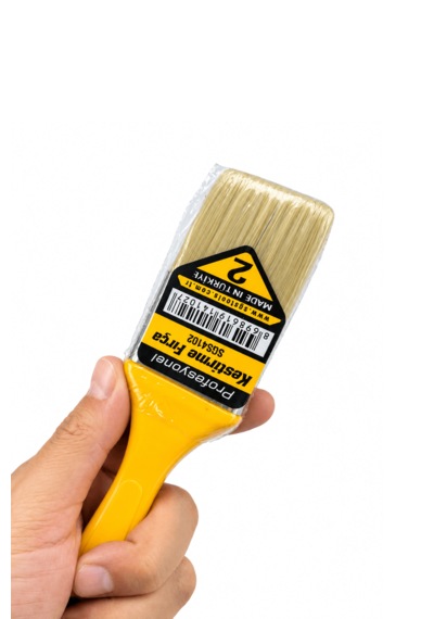 Kestirme Boya Fırçası No.2 - 4,5 Cm Plastik Saplı