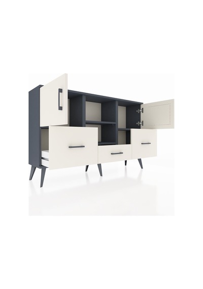 Arges Konsol 4 Raflı 3 Çekmeceli 3 Kapaklı 132x30x83 Antrasit-aytaşı/aytaşı Aytaşı/aytaşı Arges Konsol 4 Raflı 3 Çekmeceli 3 Kapaklı 132x30x83 Antrasit-aytaşı/aytaşı Aytaşı/aytaşı