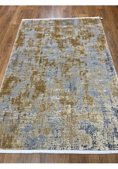 Bugo Concept Akrilik Viskon Grey Gold Makina Halısı 160x230 Diğer
