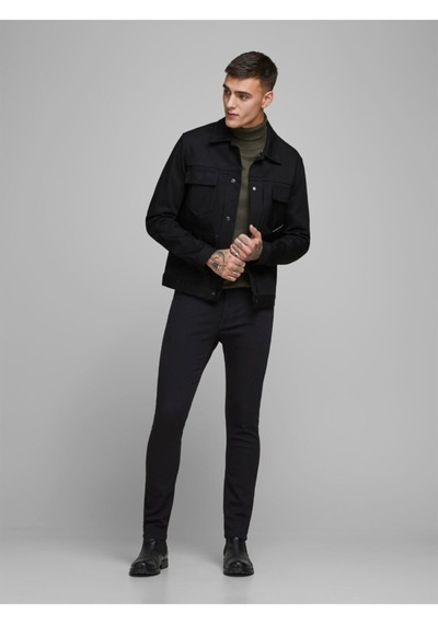 Jack & Jones Erkek Slim Fit Siyah Kot Pantolon - 12152346