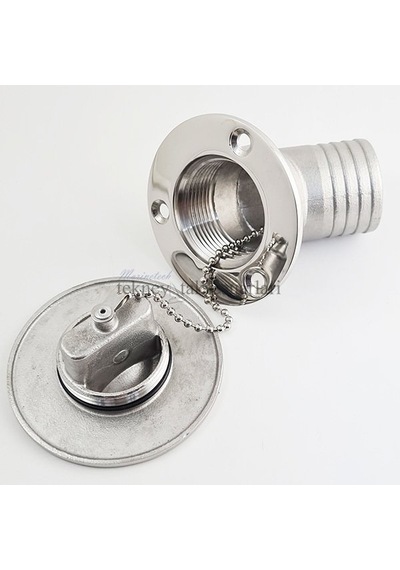 Paslanmaz 38mm (1 1/2) 30' Eğik - Diesel Mazot Dolum Ağzı - Diesel