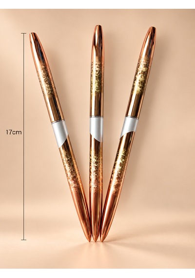 3'lü Kapaklı İnce Nail Art Detay Çizim Ve French Fırça Seti Bronz Lın-006