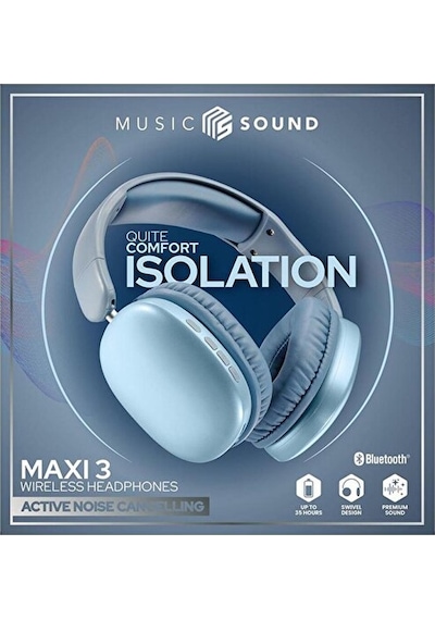 Cellularline Music Sound Maxi 3 ANC Bluetooth 5.3 Kulak Üstü Kulaklık