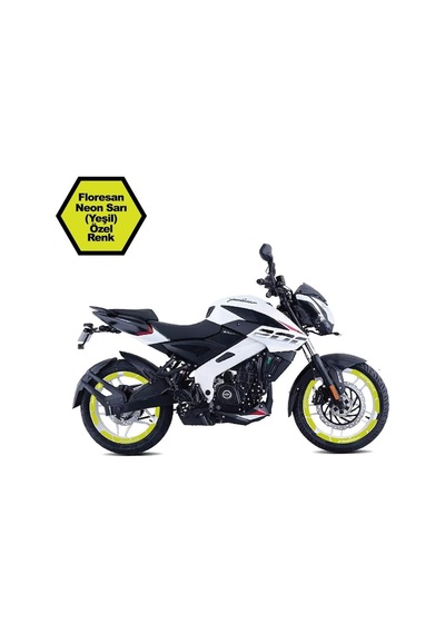 Bajaj Pulsar Ns200 Floresan Neon Sarı Iç Dış Yazili Jant Sticker