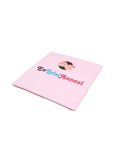 Eniyisiannesi Bebek 90 90 Ebatında Baskılı Penye Pamuklu Batta Pembe