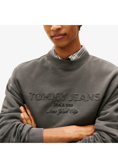 Tommy Hilfiger Jeans 90s Gmd New Classics Crew Erkek Siyah Sweatshirt Dm0dm22363