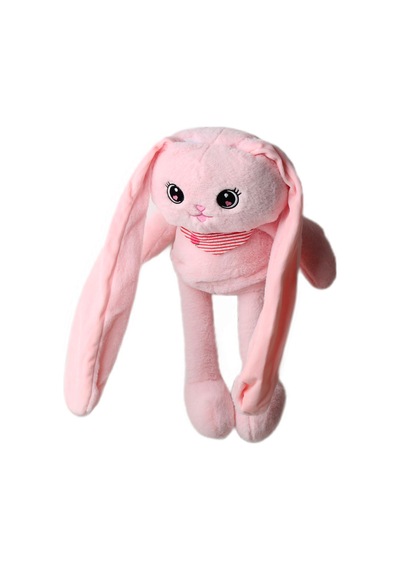İthal Kumaş Kulakları & Ayakları Uzayıp Küçülen Sevimli Tavşan Peluş Oyuncak & Uyku Arkadaşı 75 Cm. 001