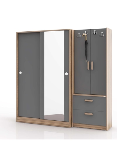 Abre Vm-300348 Antrasit Vestiyer Portmanto Diğer