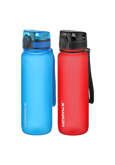 Uzspace 2'li Tritan Matara Seti 800 Ml 14 Farklı Renk Seçeneği Fiftyfifty-3053seta Mavi-Fantasyred