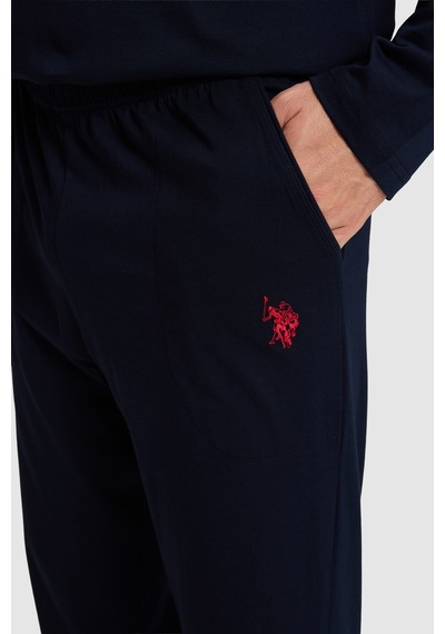 U.S. Polo Assn. Erkek Lacivert Pijama Takımı 50333257 Vr033