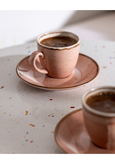 Madame Coco Pacis 2 Kişilik 4 Parça Kahve Fincan Seti - Terra Cotta - 90 Ml 8684427348871 Çok Renkli