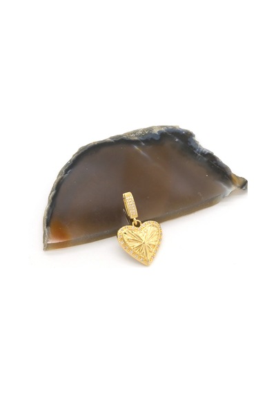 Ajda Charm Çelik Altın Kaplama Kadın Kalp Model-chr-114 Gold