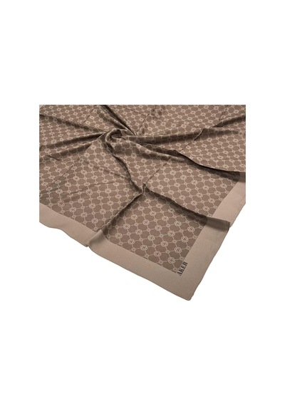 Aker Elegance Monogram Eşarp - Kahve 931 Acı Kahve Acı Kahve