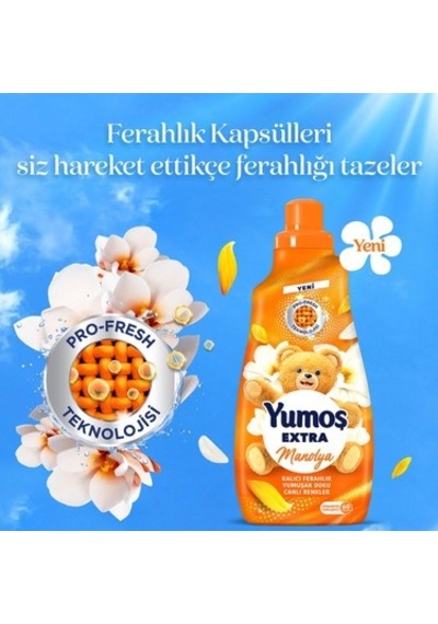 1440 Ml Manolya Aromalı Extra Yumuşatıcı İle 60 Yıkama 100'lü Set