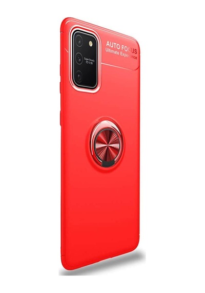 Microsonic Samsung Uyumlu Galaxy A91 Kılıf Kickstand Ring Holder