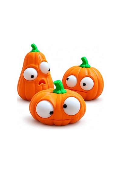 Hareketli Gözlü 3 Lü Halloween Kabak Dekor Seti Pla 3d Baskı