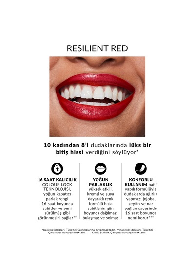 Power Stay Kremsi Vinyl Likit Ruj - Resilient Red 0