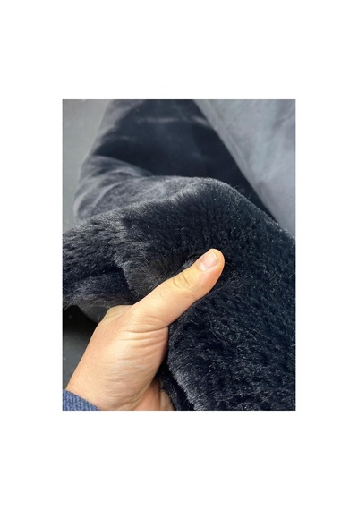1000 Gr Tavşan Tüyü Peluş Kumaş 50x150 Cm A Kalite, Ultra Yumuşak, Tüy Dökmez Siyah Siyah