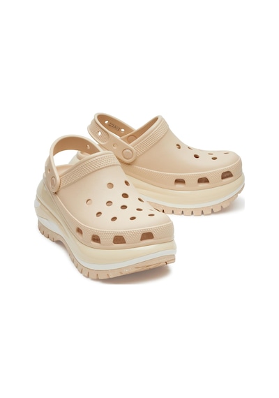 Crocs Classic Mega Crush Platform Kadın Krem Terlik Düz 207988 Krem