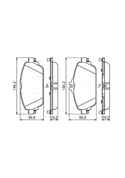 Mercedes E Serisi 213 E200d 1.6 2018-2023 Bosch Ön Balata 22032