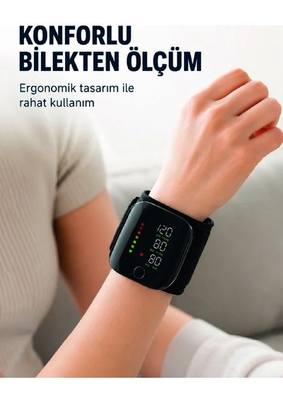 Ers Şarj Edilebilir Bilekten Tansiyon Aleti Tek Tuşla Ölçüm