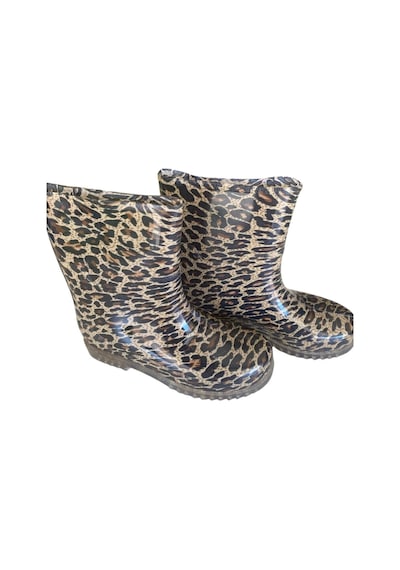 Bahçe Ve Yağmur Çiçekli Kadın Çizmesi 36-40 Leopar Leopar