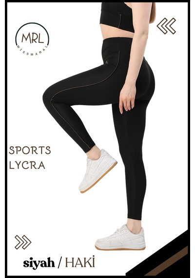 Missmaral Kadın Yüksek Bel Toparlayıcı Spor Tayt Siyah / Haki Şerit Detaylı Lycralı Dalgıç 1041 Siyah Haki - 690831555 Siyah Haki Missmaral Kadın Yüksek Bel Toparlayıcı Spor Tayt Siyah / Haki Şerit Detaylı Lycralı Dalgıç 1041 Siyah Haki - 690831555 Siyah Haki