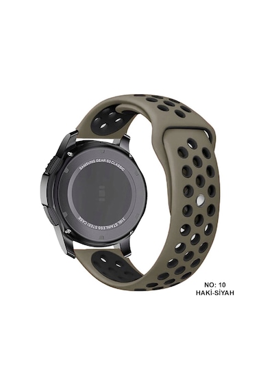 Xiaomi Mi Watch Kordon 22 Mm Delikli Spor Silikon Kordon Kayış