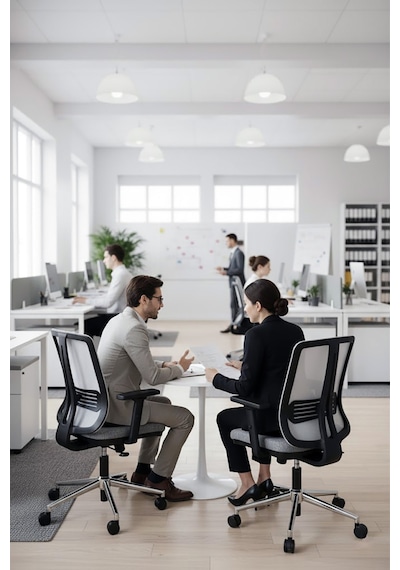 Ofisbazaar Up Fileli Çalışma Koltuğu Ergonomik Şef Ve Toplantı Koltuğu Gri Gri