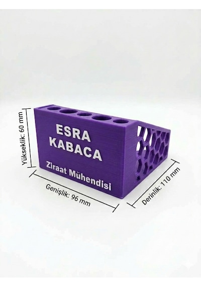 Kişiye Özel Masaüstü Kalemlik Ve Bloknotluk Mor