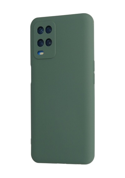 Oppo A54 4g Uyumlu Kılıf Nano İçi Kadife Silikon - Koyu Yeşil