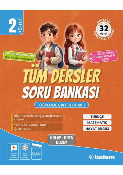 Tudem 2.sınıf Tüm Dersler Soru Bankası -2025