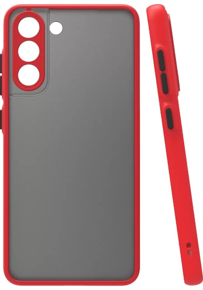 Newface Samsung Uyumlu,  Galaxy S21 Fe Kılıf Montreal Silikon Kapak - Kırmızı