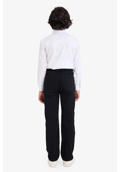 Defacto Erkek Çocuk Düz Paça Basic Düz Gabardin Pantolon X4224a626spbk81 Siyah-bk81