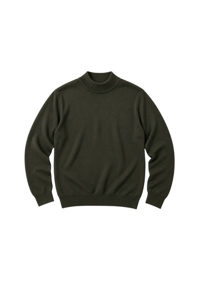 Battalmoda Erkek Büyük Beden Haki Yarım Balıkçı Pamuklu Kazak 3xl-4xl-5xl-6xl