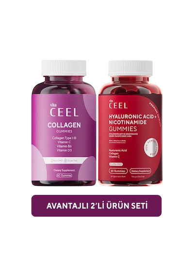 Vita Ceel 2'li Kollajen ve Cilt Gummy Çiğnenebilir Vitamin