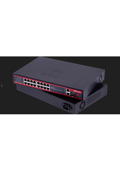 Ricon RSB163GEP-U 16 Port Gigabit Ethernet Power Over Ethernet Unmanaged Switch