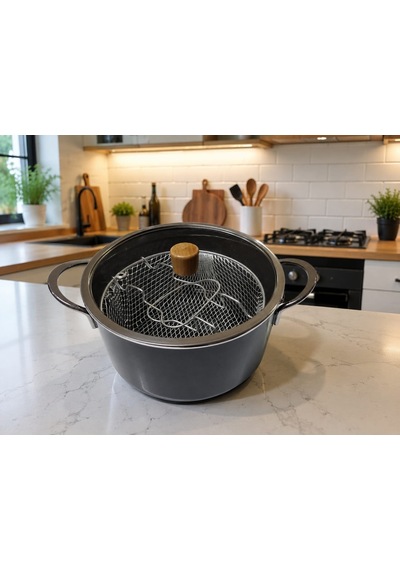 Elis Concept Emaye Kızartma / Yoğurt Tenceresi 22 Cm/3.6lt Siyah