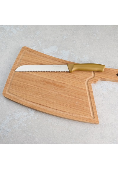 Aryıldız Rexa Tırtıklı Ekmek Bıçak Gold 19 Cm Renkli